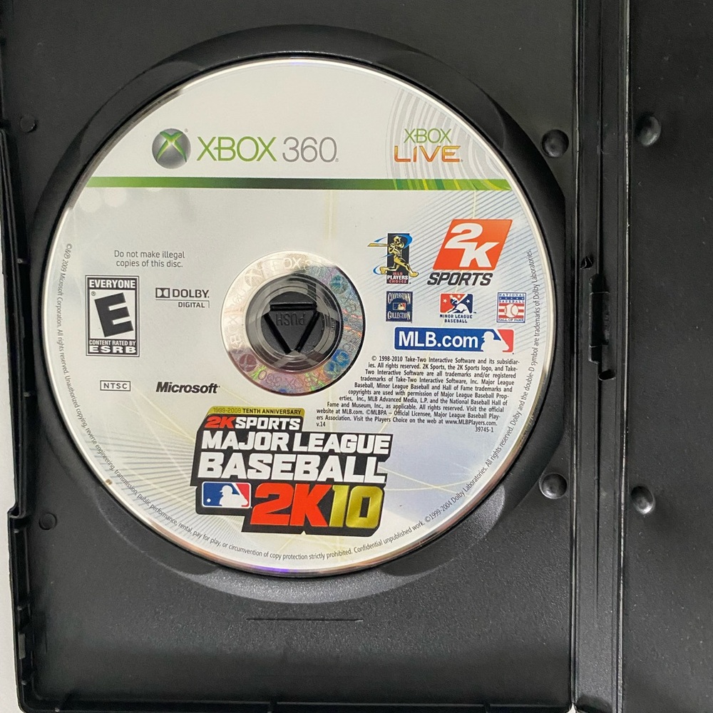 Xbox 360 Major League Baseball 2K10 Game